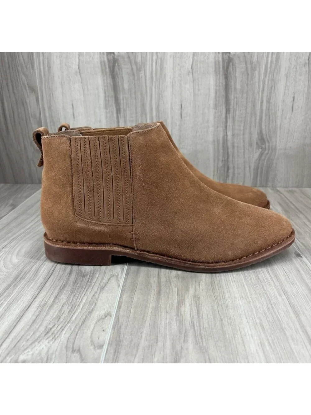 Seychelles Ankle Boots Womens 10 Brown Suede Slip On Chelsea Booties
